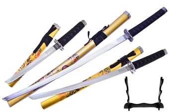 Carbon Steel Daisho with Scabbard