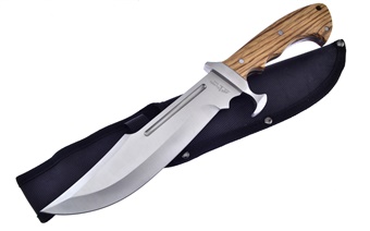 Walnut Wood Bowie with Nylon Sheath