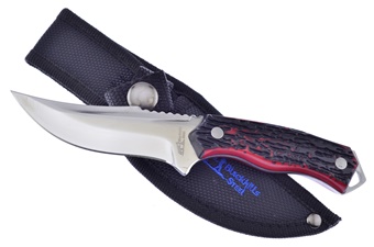 Red Delrin Bowie with Nylon Sheath