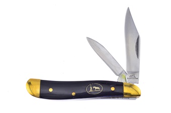 Cape Buffalo Horn Peanut with Copper Bolsters