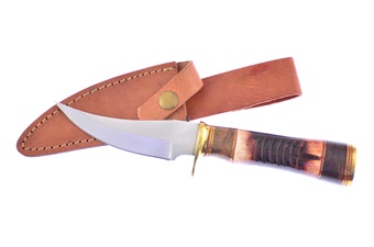 Overall Red Torch Bone Leather Sheath