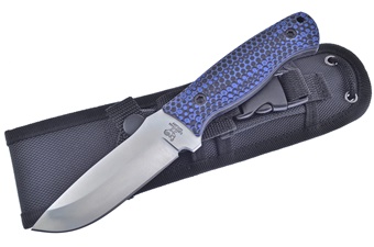Black/Blue G10 Stainless Steel Blade with Sheath