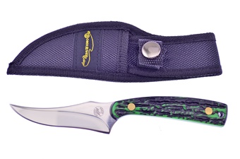 Antique Green Delrin Bowie with Sheath