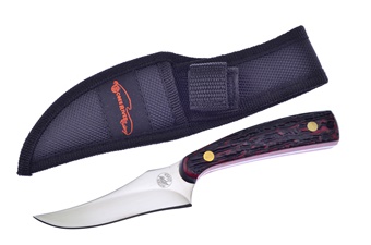 Red Delrin Skinner with Sheath