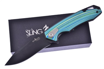 White Teal Green G10 D2 Stainless Steel