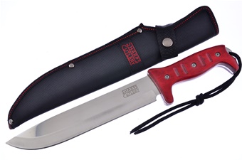 Red & Black Pakkawood Black Nylon Sheath