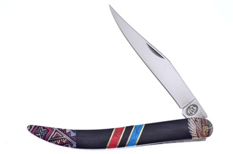 Buff Horn Red/Blue Turquoise Toothpick