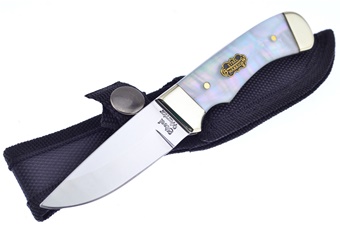 Salt Water Mother Of Pearl Coon Hunterer with Sheath