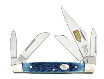 Cancun Blue Jigged Bone Kentucky 5-Blade