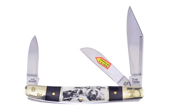 Bear Etch Cape Buffalo Horn/Smoothbone Wrangler