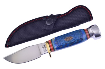 Buck Skinner Cancun Blue with Sheath.8"