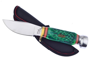 Jade Green Bone Buck Skinner with Sheath