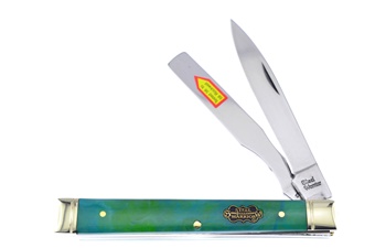 Blue Green Swirl Resin Doctor's Knife
