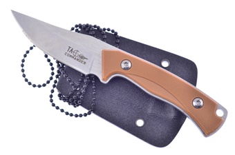 Brown G10 Necklace Knife