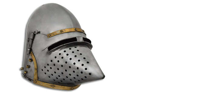 Houndskull Bascinet Helmet, 14g Large