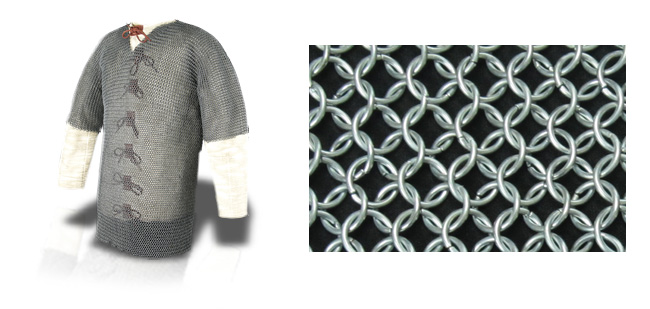 Chainmail Haubergeon - Soldier Grade 48" Chest, Code 16z