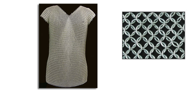 Sleeveless Butted Mail Shirt, Soldier Grade 50" Chest - Code 16z 50" Chest - Code 16z