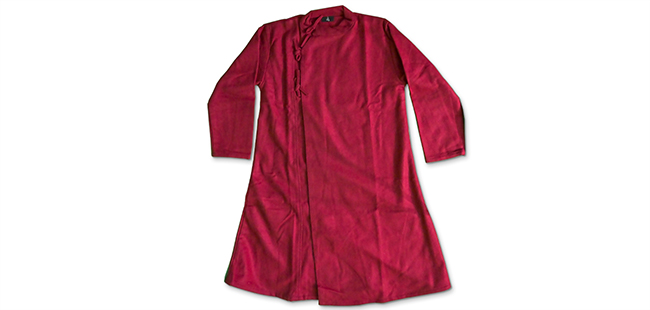 10 C Mongolian Wool Coat Burgandy Medium