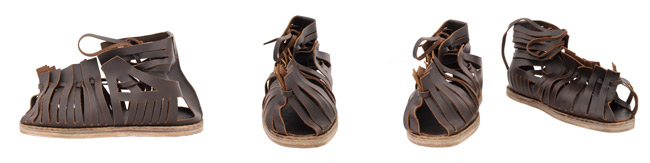 Roman Sandals, Dark Brown Size 11-1/2