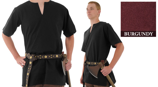 Medieval Tunic, Burgundy X-Large
