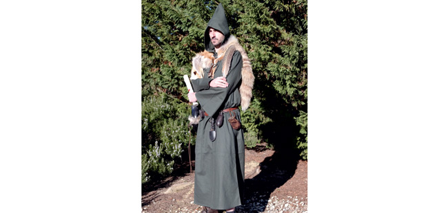 Medieval Hooded Cloak - Green X Large