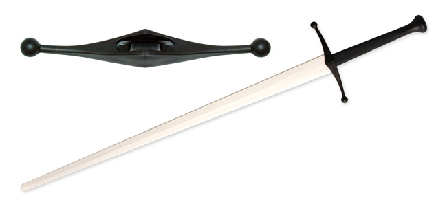 Synthetic Longsword Guard Black