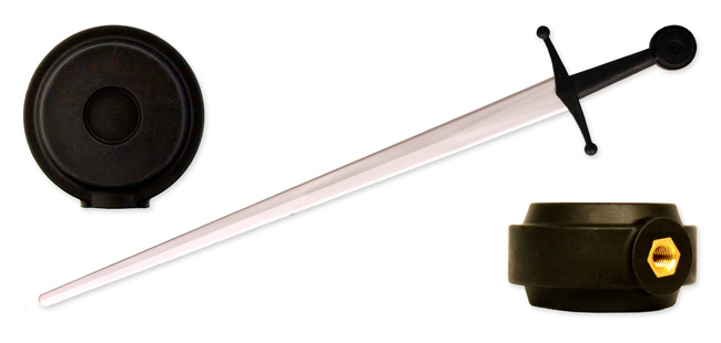 Synthetic Wheel Pommel Black
