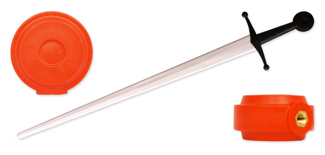 Synthetic Wheel Pommel Red