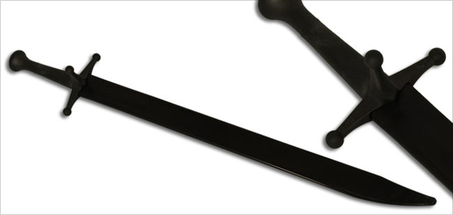 Synthetic Messer Sparring Sword Black Blade / Black Hilt