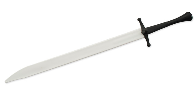 Synthetic Langes Messer Sparring Sword - White Blade W/ Black Hilt White Blade