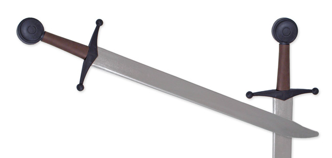 Synthetic Falchion Sparring Sword Silver Blade