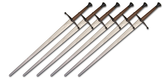 Synthetic Longsword School 6-Pack Silver Blades