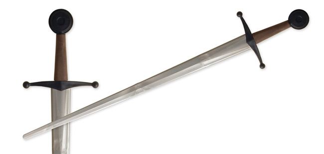 Synthetic Single Hand Sparring Sword Silver Blade
