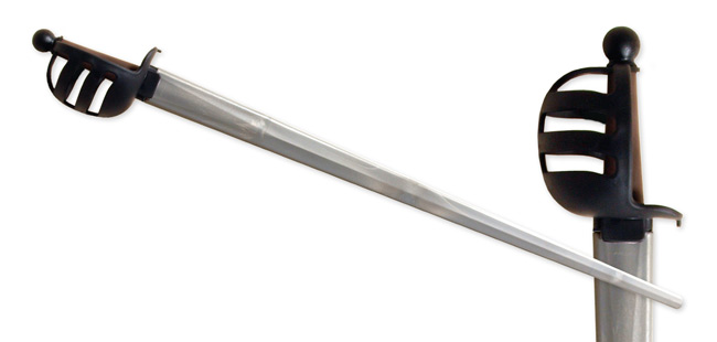 Synthetic Basket Hilt Sparring Sword Silver Blade