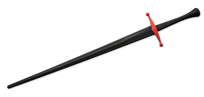 Synthetic Bastard Sparring Sword - Black Blade W/ Red Guard Black Blade / Red Guard
