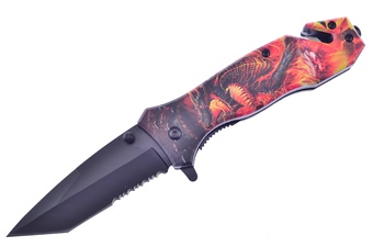 Fire Dragon Handle Tanto Blade