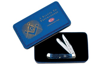 Case Masonic Blue Jigged Bone Trapper
