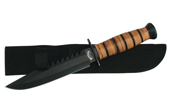 Leather Survival Bowie W/Sheath