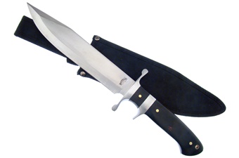 Black Pakkawood Bowie W/Sheath