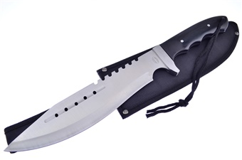 Black Pakkawood Combat Dagger W/Sheath