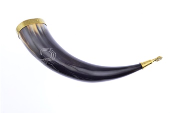 Ox Horn Horse Engraved