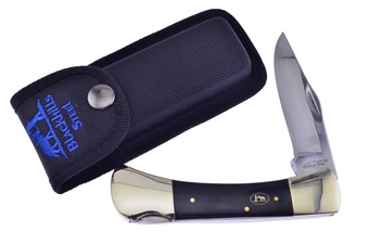 Buffalo Horn Lockback W/ Sheath