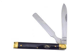 Cape Buffalo Horn Doctor'S Knife W/Copper Bolsters
