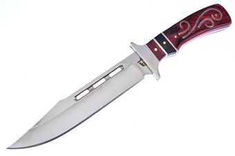 Brown/Black Pakkawood Bowie W/Nylon Sheath