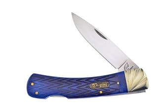 Blue Jigged Bone Lockback