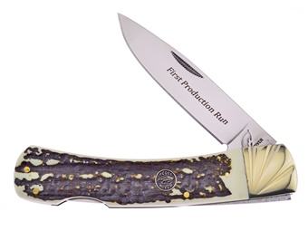 Stag Bone Resin Lockback
