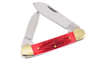 440 Stainless Steel Red Pickbone Canoe