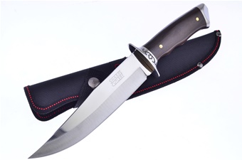 Walnut Wood Bowie W/Sheath