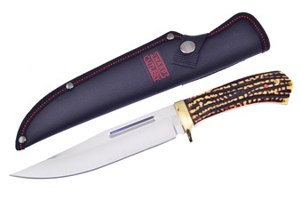 Stag Bone Resin Bowie W/Copper Guard
