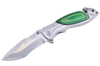 Stainless Steel/Green Pakkawood Snapshot